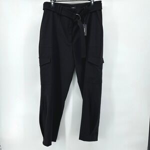 EXPRESS Cargo Pants Super High Waisted Belted Ankle Dark Academia Streetwear 14R